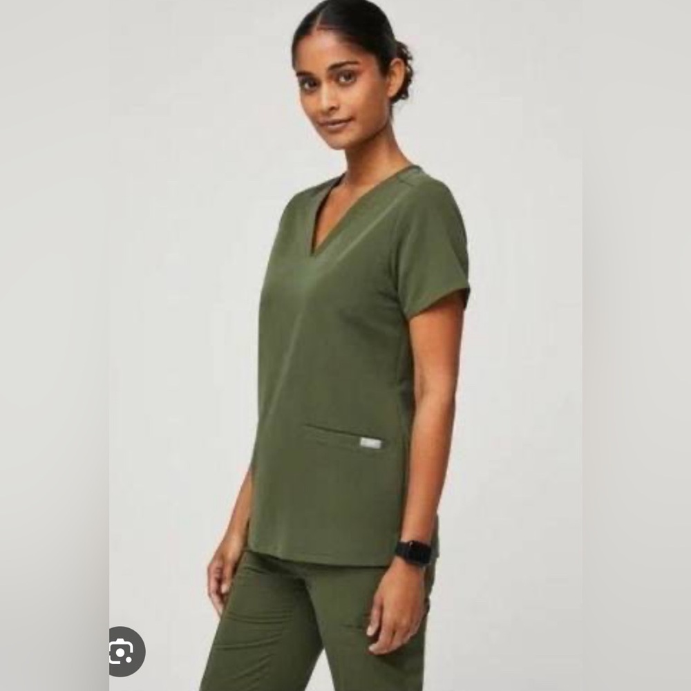 Figs Olive Green Women's Top
